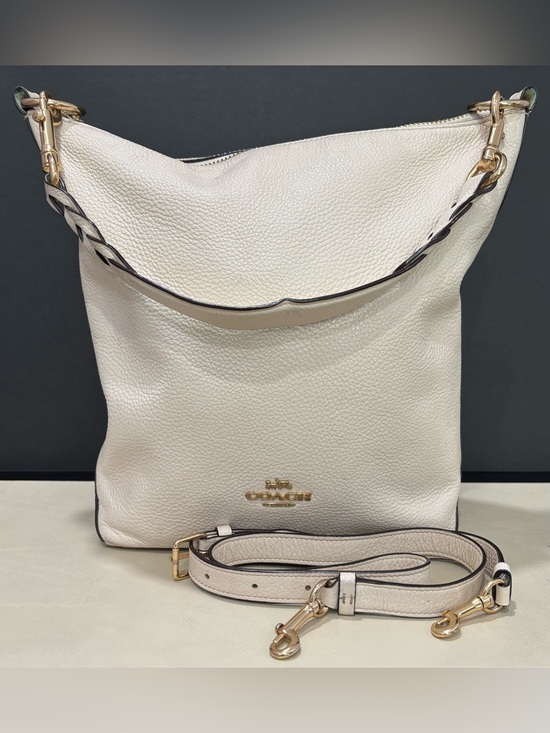 Coach Handbags - Coach Abby Hobo White Pebbled Leather Duffle F31507 Summer Wedding Bride Bridal